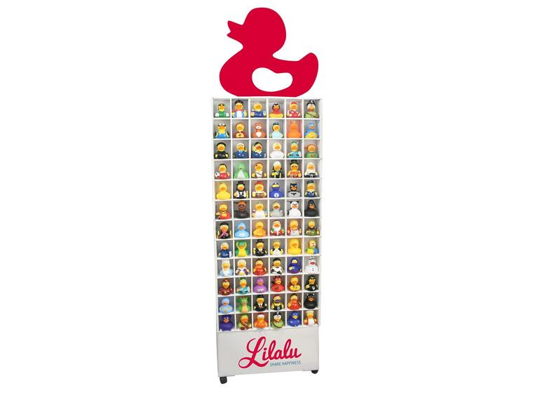 Myyntiteline Lilalu + 240 ankkaa 240 ankkaa (20 erilaista - 12 jokaista) 