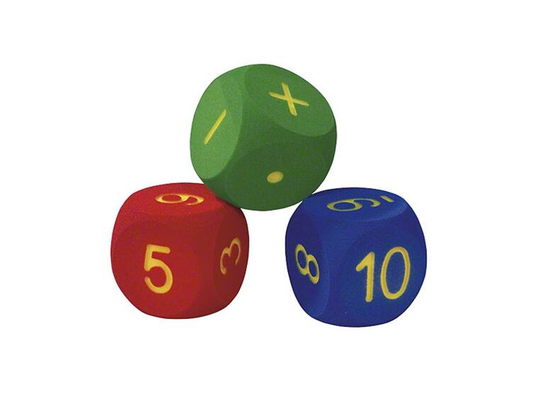 Set of 3 Numeracy Dice 