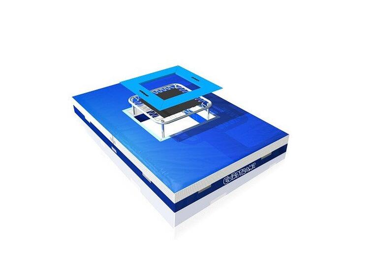 Eurotramp | Hyppymatto Trampoliinilla 300x300x30 cm | Kokoontaitettava 