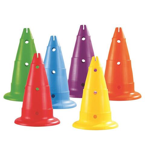 MAXI PACK PERFORATED CONES H: 50&#160;cm MULTICOLOURED