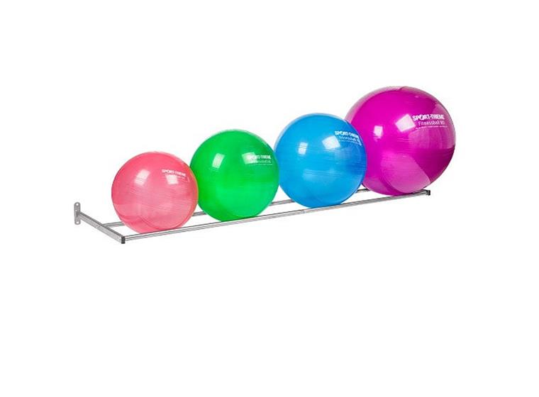 Seinäteline suurille palloille 240 cm leveä, 57 cm syvä 
