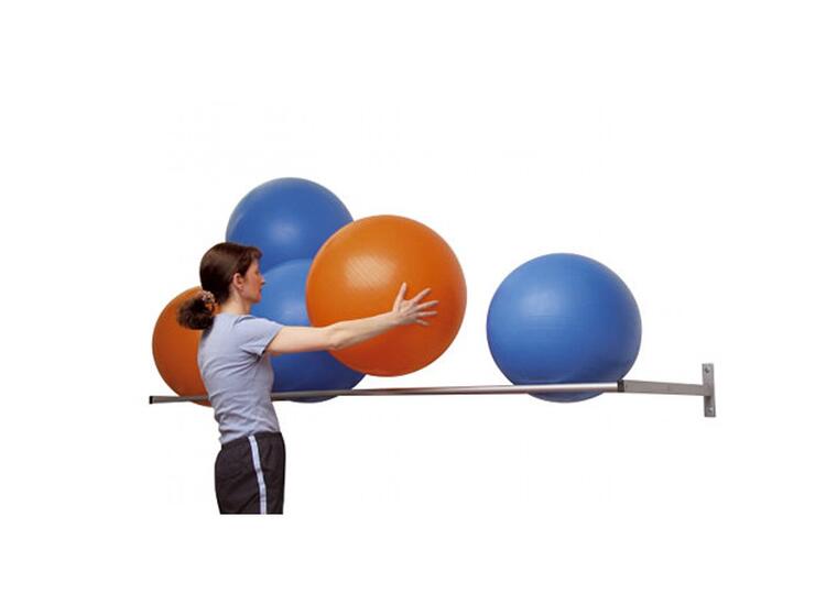 Seinäteline suurille palloille 240 x 75 cm | 3-5 jumppapallolle 