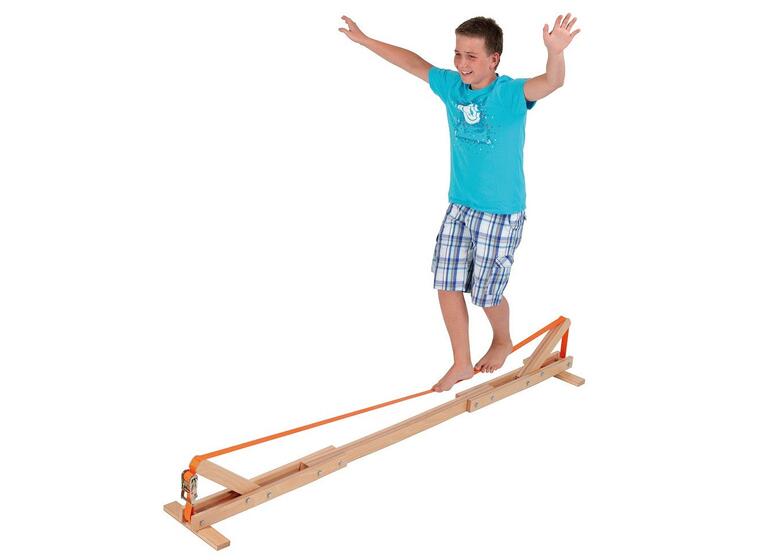 Teline slackline-tasapainonauhalle 356 x 30 x 45 cm, nauha mukana 