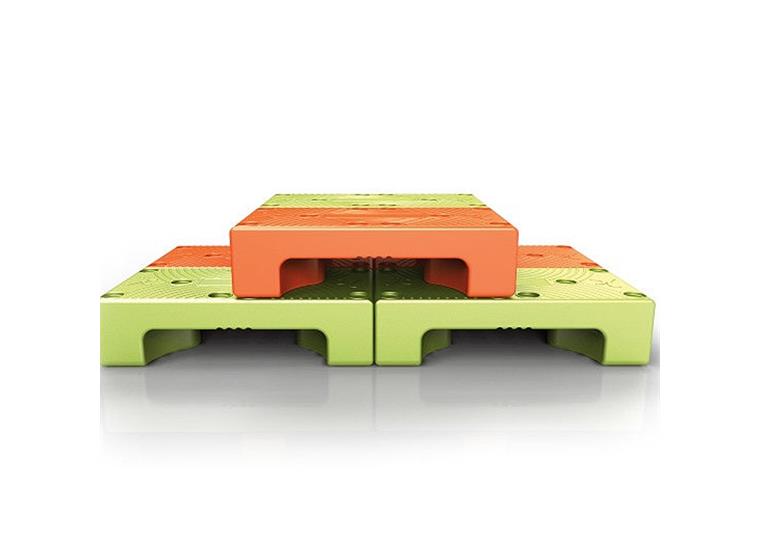 Vesistepperi Puzzle Step vihreä Voidaan pinota päällekkäin imukupeilla 