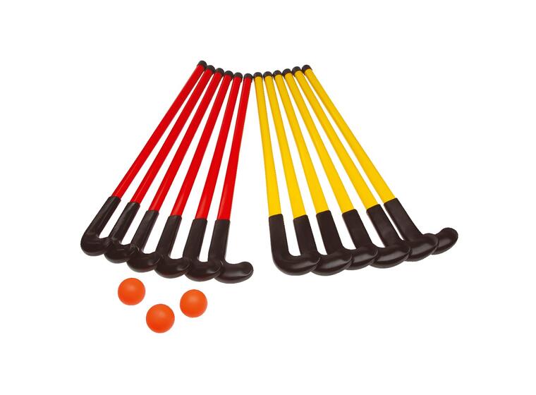 Maahockey-setti 12 mailaa ja 3 palloa 