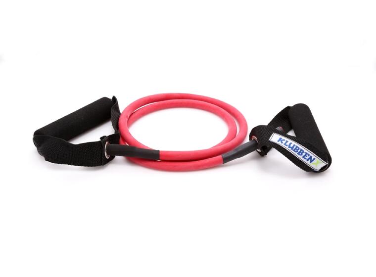 Stretch-Tube Deluxe - 140 cm Red - Medium Resistance - Logo Print 