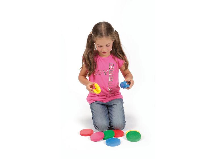 Disc'o'Bocce / 2R - 2Y - 2B - 2G - 1M Set of 9 pcs 