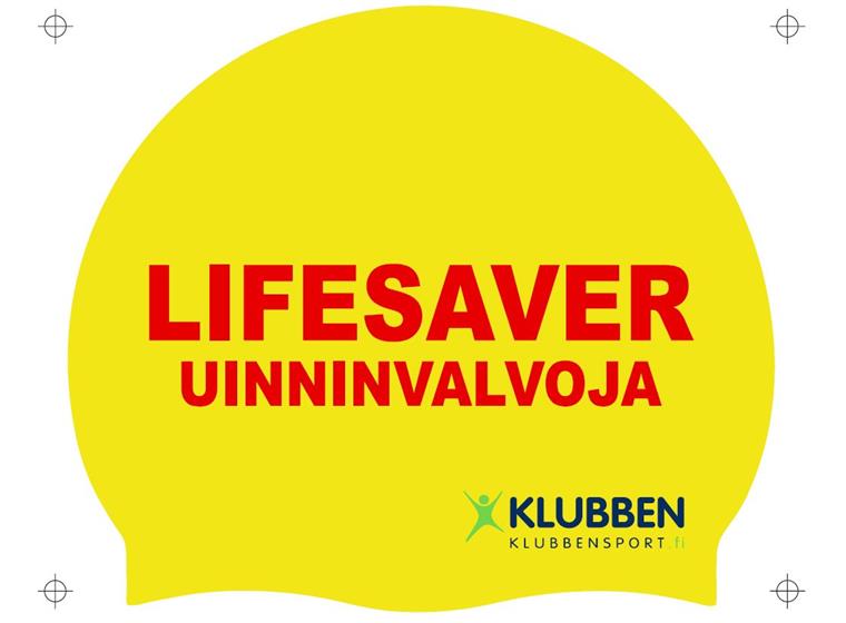 Lifesaver Uimalakki Klubben-logolla 