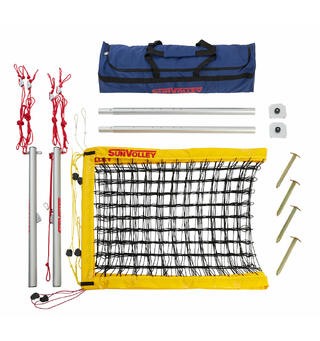Rantalentopallo-setti Plus 9,5 m Tukevat tolpat, halkaisija 50 mm
