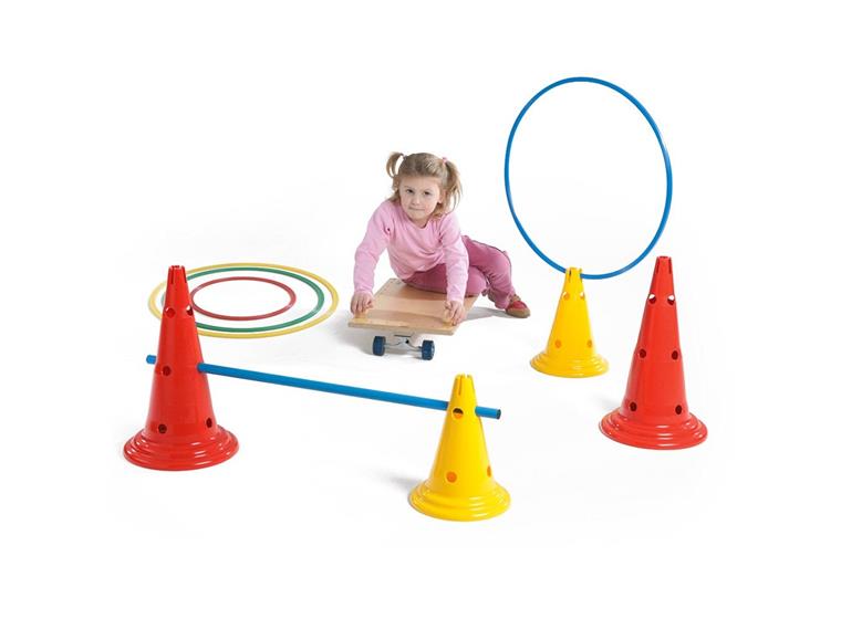 Merkkikartio joissa reikiä 1kpl | 30 cm 8 koloa, keltainen