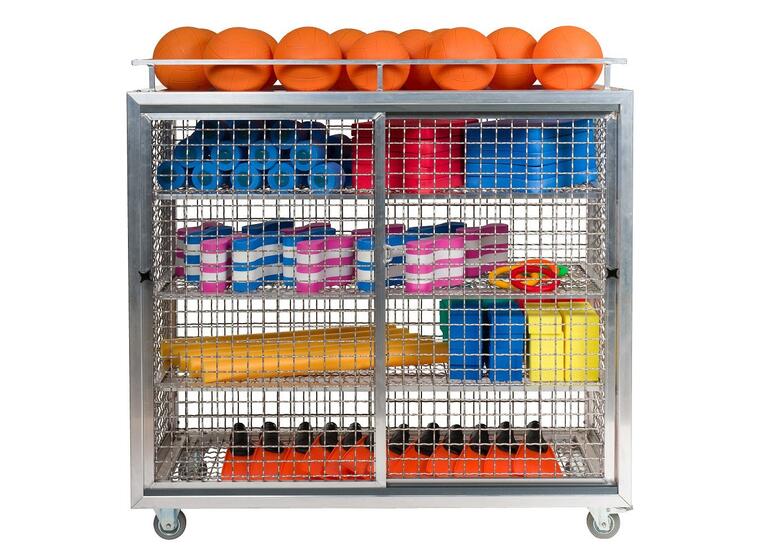Swimming Pool Shelved Trolley 148x165x62 cm, With wheels 