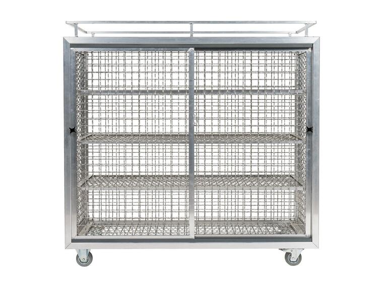 Swimming Pool Shelved Trolley 148x165x62 cm, With wheels 