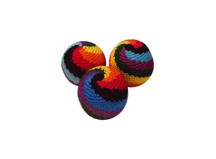 Jongleerauspallot Rasta Rainbow 3 kpl | Virkattu 