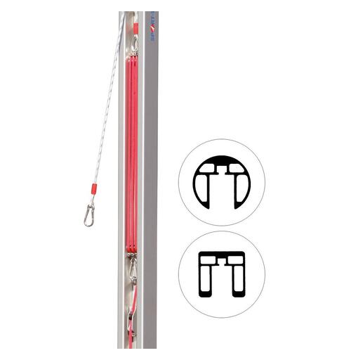Kiristysmekanismi lentopallotolppiin 80 x 80 mm tai &#248; 83 mm DVV II -tolppiin