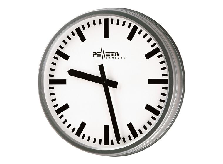 Peweta radio-ohjattu seinäkello Standard Säänkestävä kello DIN-merkinnöillä 