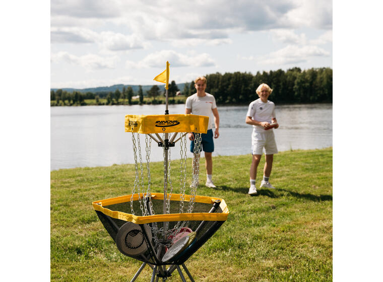 Guru Disc Golf portabel kurv Mobilt frisbeegolf mål med bæreveske 