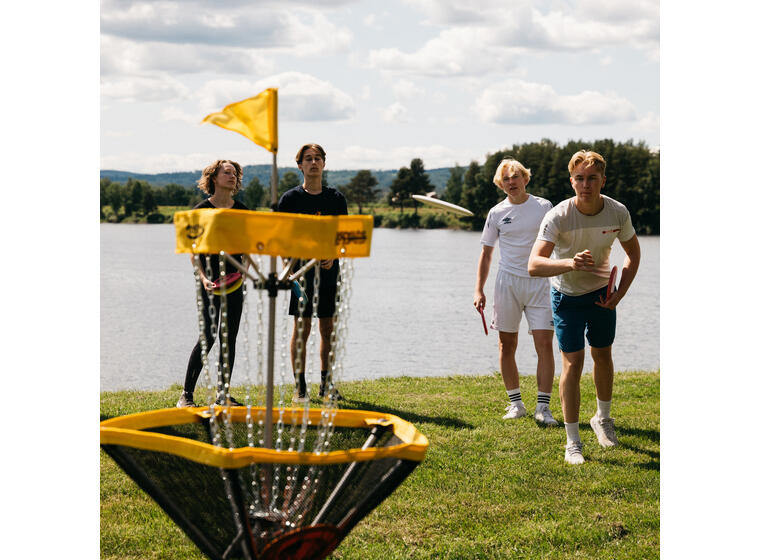 Guru Disc Golf portabel kurv Mobilt frisbeegolf mål med bæreveske 
