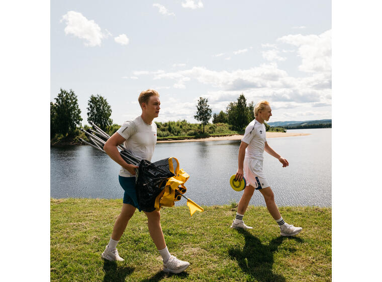 Guru Disc Golf portabel kurv Mobilt frisbeegolf mål med bæreveske 