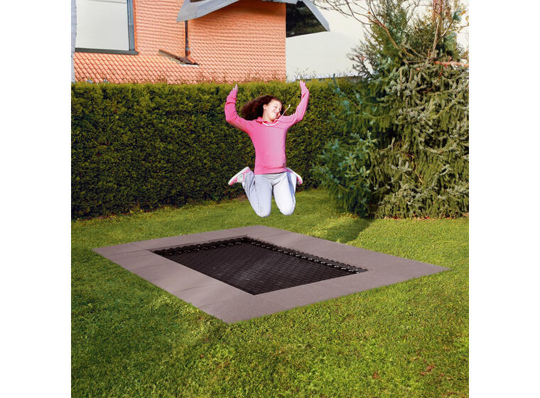 Maahan asennettava trampoliini Ulkomitat 200x300 