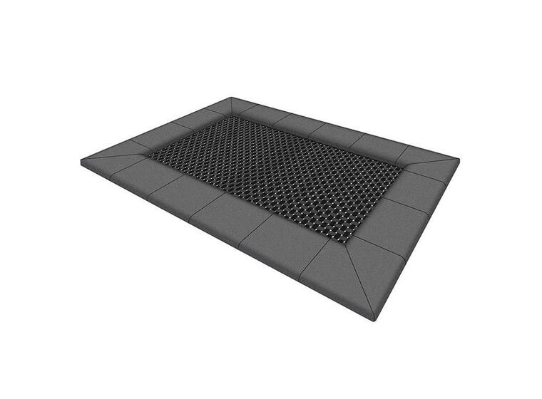 Maahan asennettava trampoliini Ulkomitat 200x300 