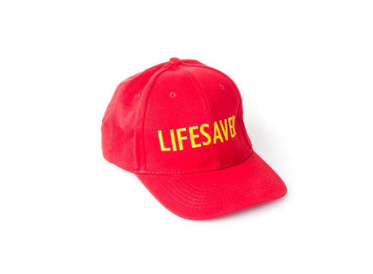 Uinninvalvojan Lippis LIFESAVER-tekstillä 