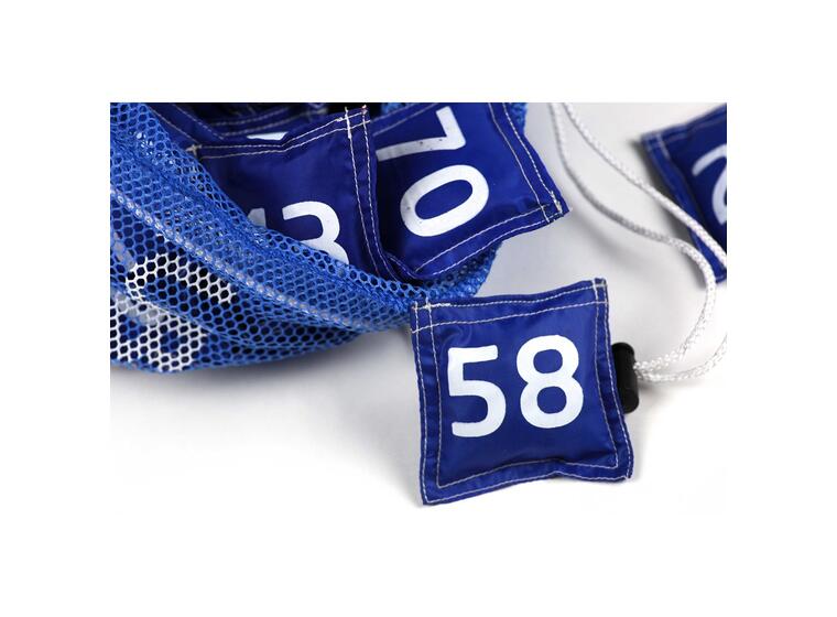 101 beanbags with numbers 0-100 Nylon - print both sides 