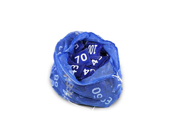 101 beanbags with numbers 0-100 Nylon - print both sides 