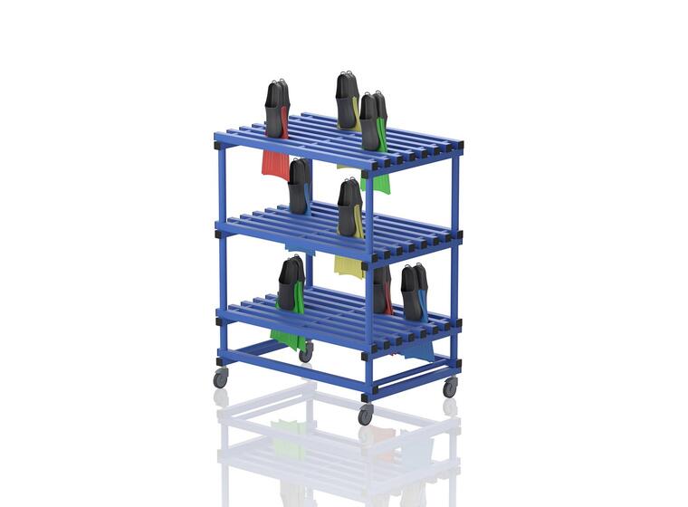 Mobile shelf for flippers (fins) 118 x 74 x 115 cm 