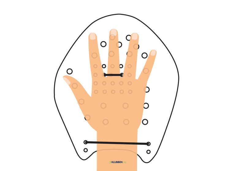 Strokemakers Power Paddles M | Str. 2 Sterk svømmer / Mosjonister 