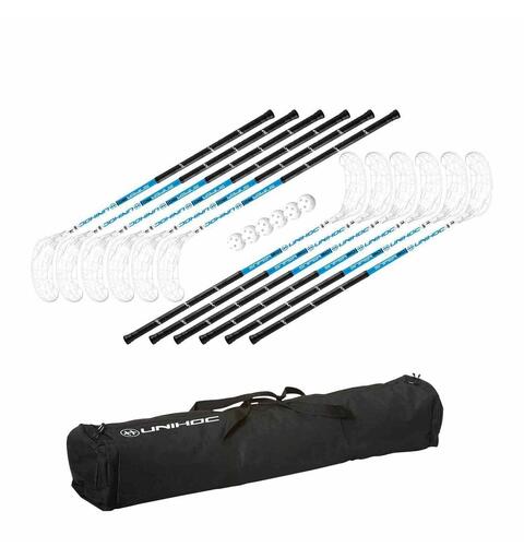 Unihoc | Salibandymailasetti Sniper IFF-hyv&#228;ksytty | 12 mailaa ja 6 palloa