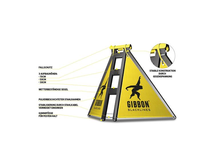 Gibbon | Slackline Säädettävä korkeus 