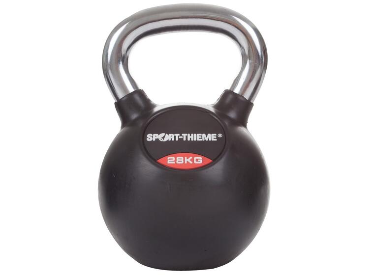 Sport-Thieme Rubber-Coated, Smooth Chrom Handled Kettlebell 