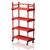 Mobile shelf with top rack 100 cm Red 