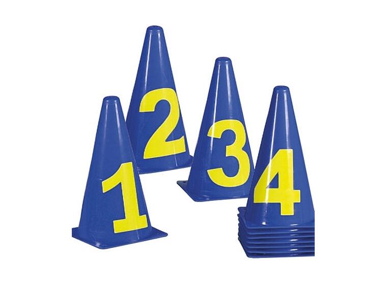 Cones Numbers 0-10 - 23 cm blue CONES NUMBERS SET OF 11 BLUE 23CM 