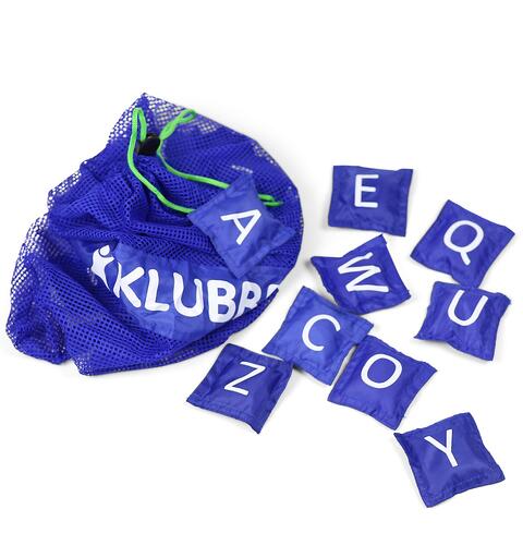 30 beanbags 7,6*7,6 - English letters Nylon - print both sides