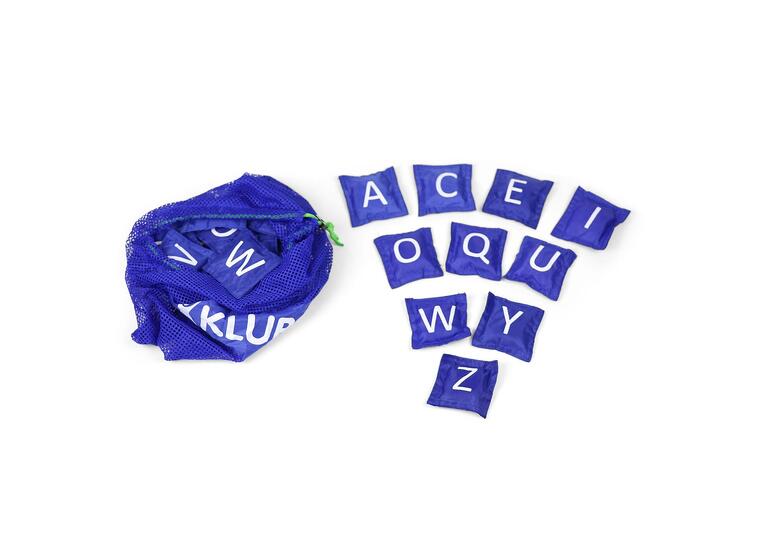 30 beanbags 7,6*7,6 - English letters Nylon - print both sides 