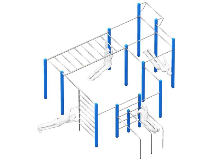 Playparc | Allround Ulkoilmatreenipuisto 5,72x5,45x3,02 m 