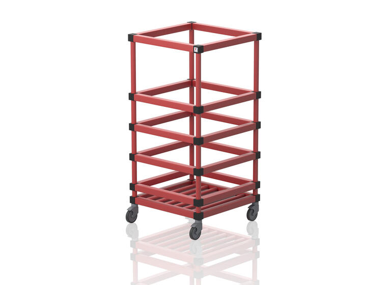 Säilytysvaunu vesinuudeleille 132 cm | Punainen 