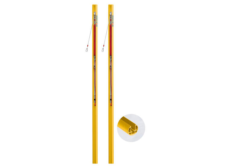 Sport-Thieme | Rantalentopallotolpat 2 kpl | 300 cm | Keltainen 