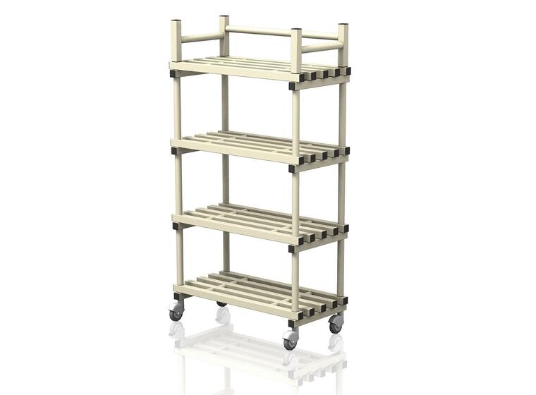 Hylly rullilla märkätiloihin 184 cm 100 cm Beige 