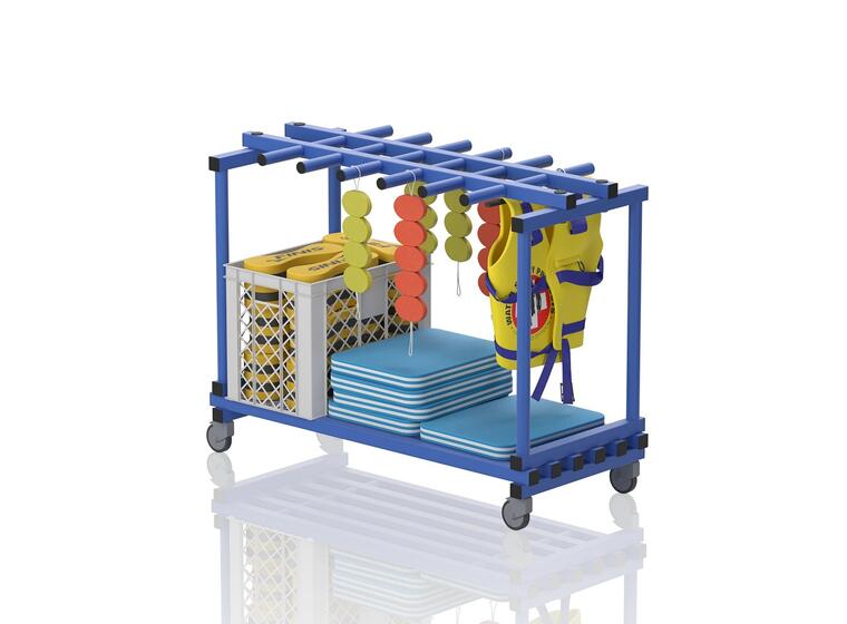 Mobile platform with hangers Blue 