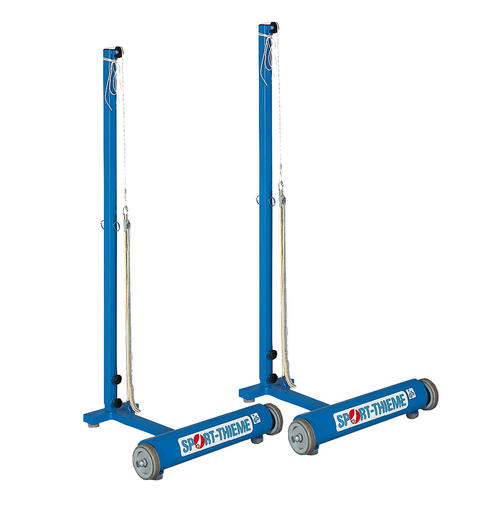 Badmintonstolper til ett spillefelt 2 stk | transportable | b&#229;ndstrammer