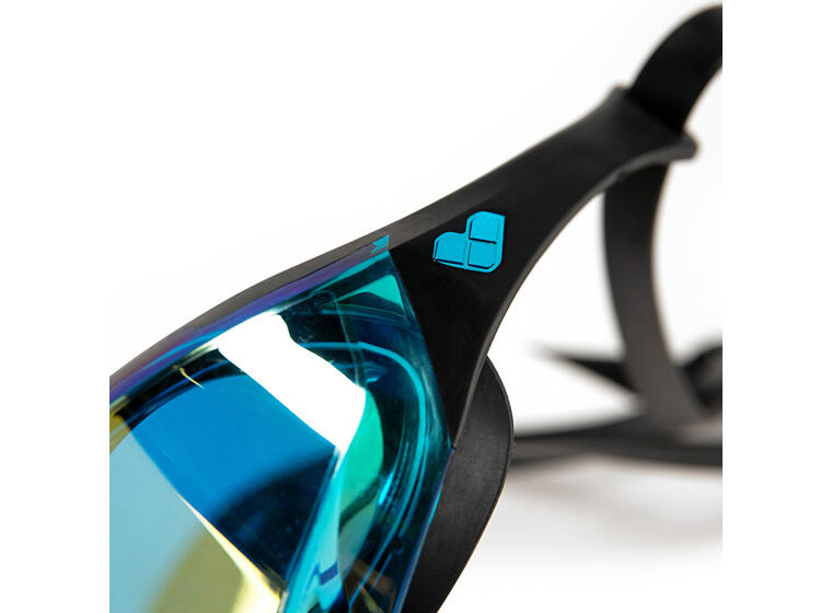 Cobra Edge Swipe Mirror Svømmebrille Arena | Aqua speil/Svart | Racing brille 