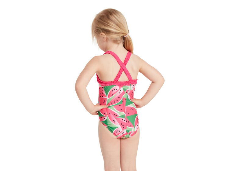 Zoggs | Watermelon Ruffle Uimapuku Pinkki | Crossback | 98 cm 