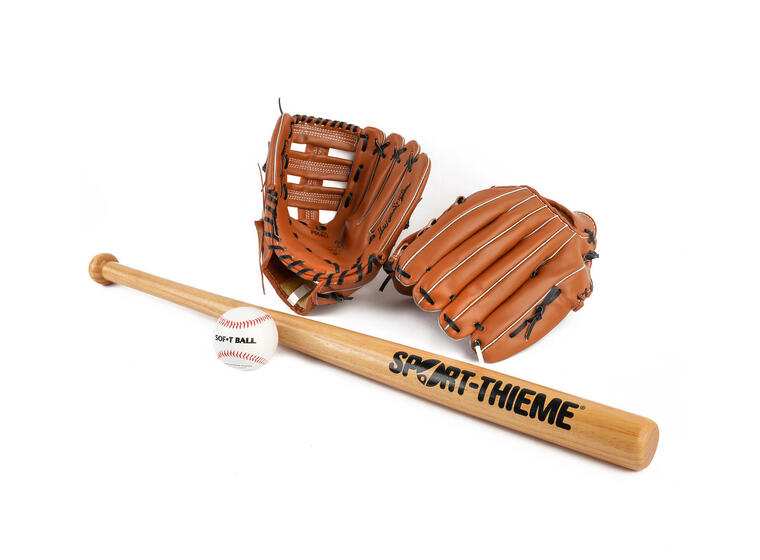 Baseball-setti Senior, vas.käden räpylä Sis. maila, pallo ja räpylä 