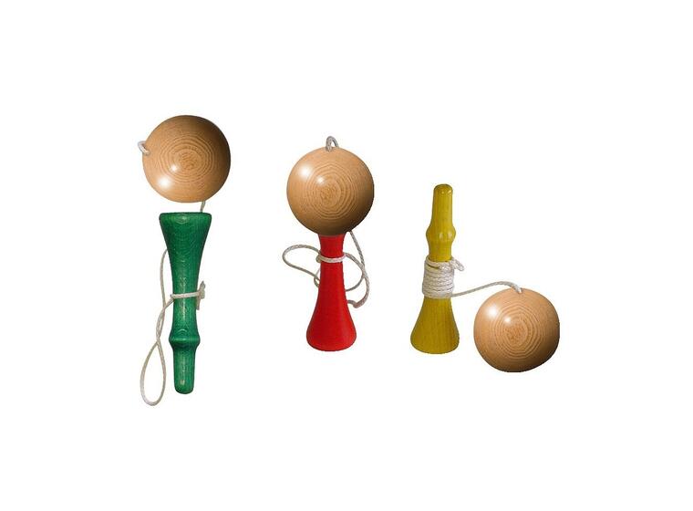 Bilboquet -kuppipallopeli 3 kpl Erittäin vanha kuppipallopeli 