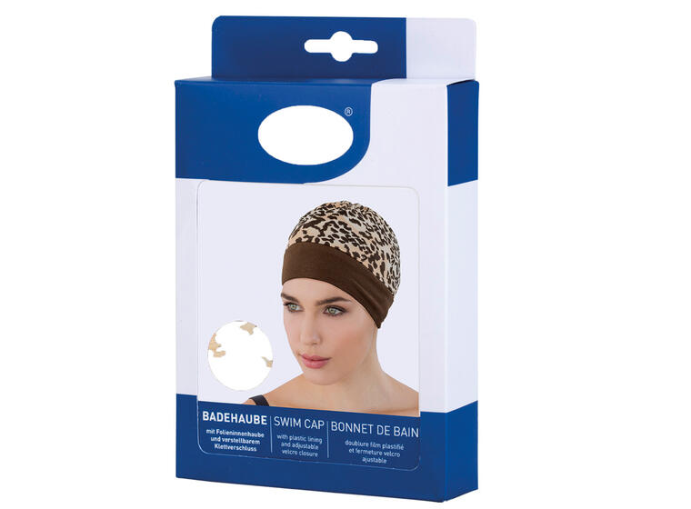 Fashy Fabric Swim Cap Brown / Cheetah 