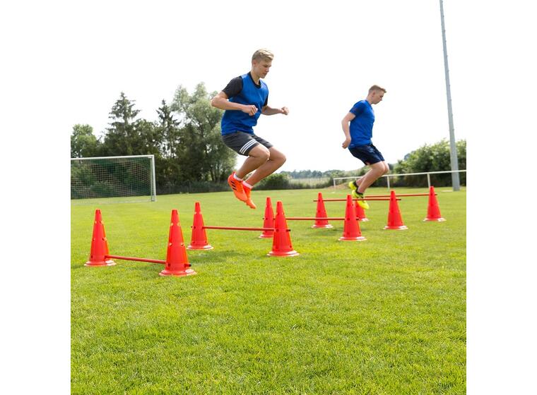 Set of Cone Hurdles 50 cm tall cones red 