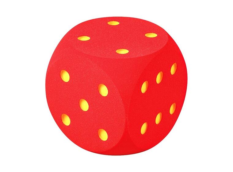 Big foam dice red 