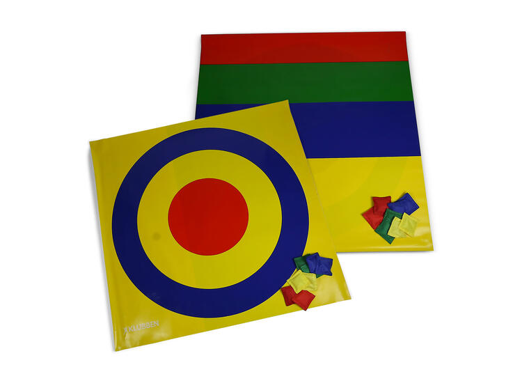 Colormat | 100 x 100 cm Yellow mat wih coloured prints 